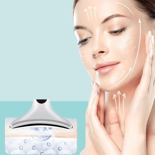 Appareil massage visage | LedTherapy™ | Appareil de massage facial, EMS, microcourant , 3 couleurs led, antirides et ridules - belleMbeauté