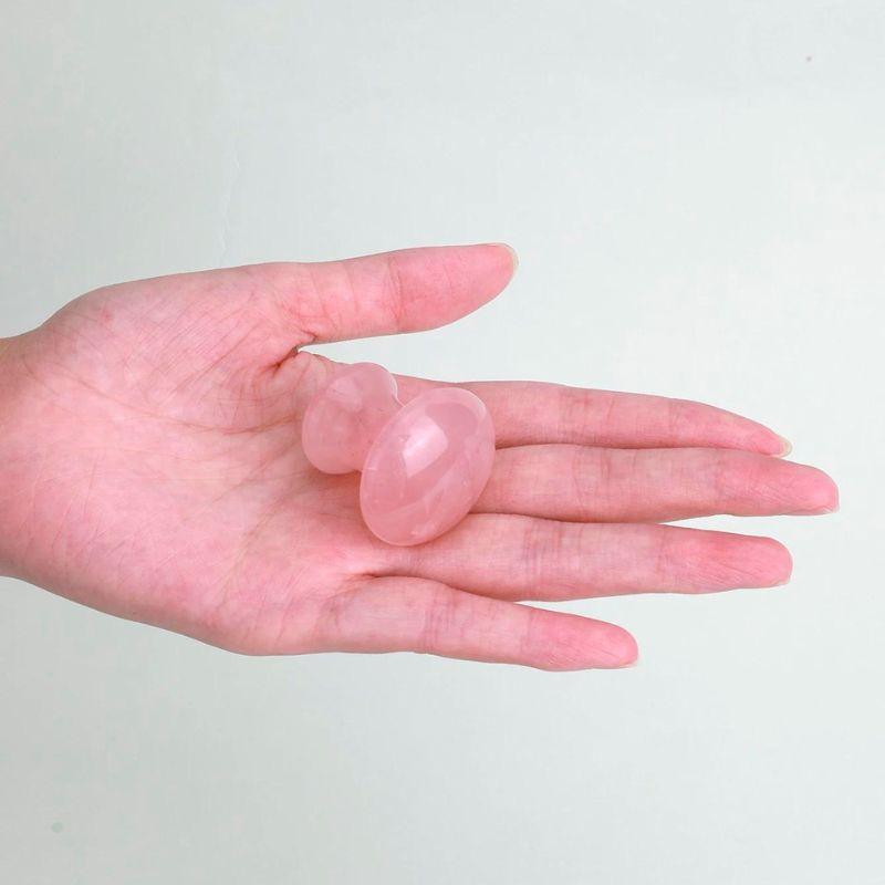 gua sha - champignon | Guasham™ outil de massage facial en forme de champignon en quart rose - belleMbeauté