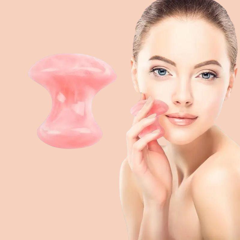 gua sha - champignon | Guasham™ outil de massage facial en forme de champignon en quart rose - belleMbeauté