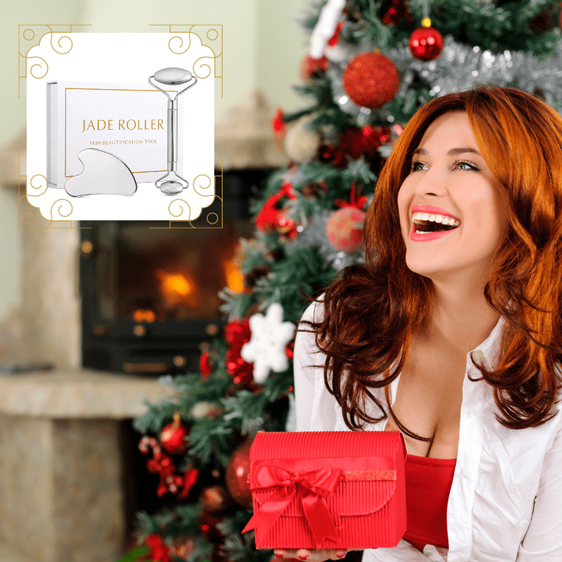 Gua Sha Visage | CryoBox™ | Coffret Gua sha et rouleau de massage anti âge, incassable et inoxydable - belleMbeauté