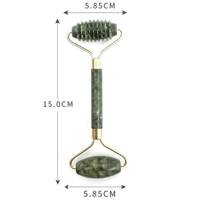 Rouleau de jade| Picot | Rouleau de jade double sense ,pour le massage du visage - belleMbeauté