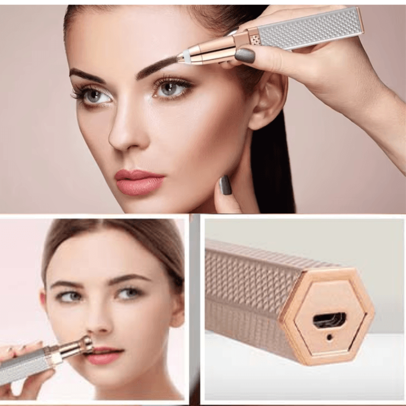 Stopoil™ |Rasoir visage femme, épilateur visage ,sourcils, poils de nez poil et corps2 en 1 - belleMbeauté