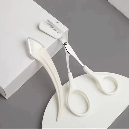 Dermaplaning | Bderma | Le kit dermaplaning complet en forme d'arc pour le visage et les sourcils , deux rasoirs et des ciseaux à sourcils - belleMbeauté