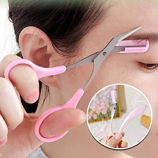 Dermaplaning | Bderma | Le kit dermaplaning complet en forme d'arc pour le visage et les sourcils , deux rasoirs et des ciseaux à sourcils - belleMbeauté
