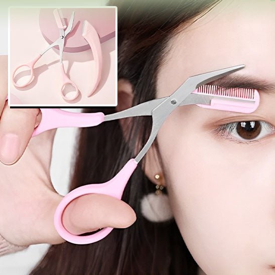 Dermaplaning | Bderma | Le kit dermaplaning complet en forme d'arc pour le visage et les sourcils , deux rasoirs et des ciseaux à sourcils - belleMbeauté