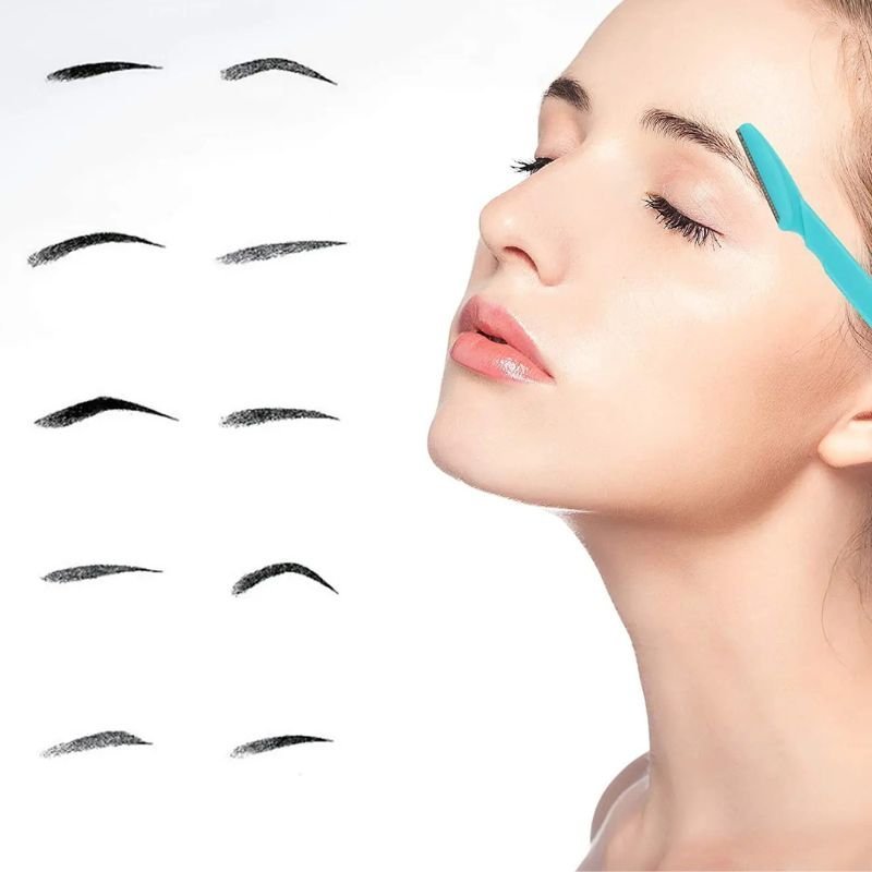 Dermaplaning | Rasetou™ | Lot de 9 rasoirs à sourcils multicolores , moustache et visage - belleMbeauté