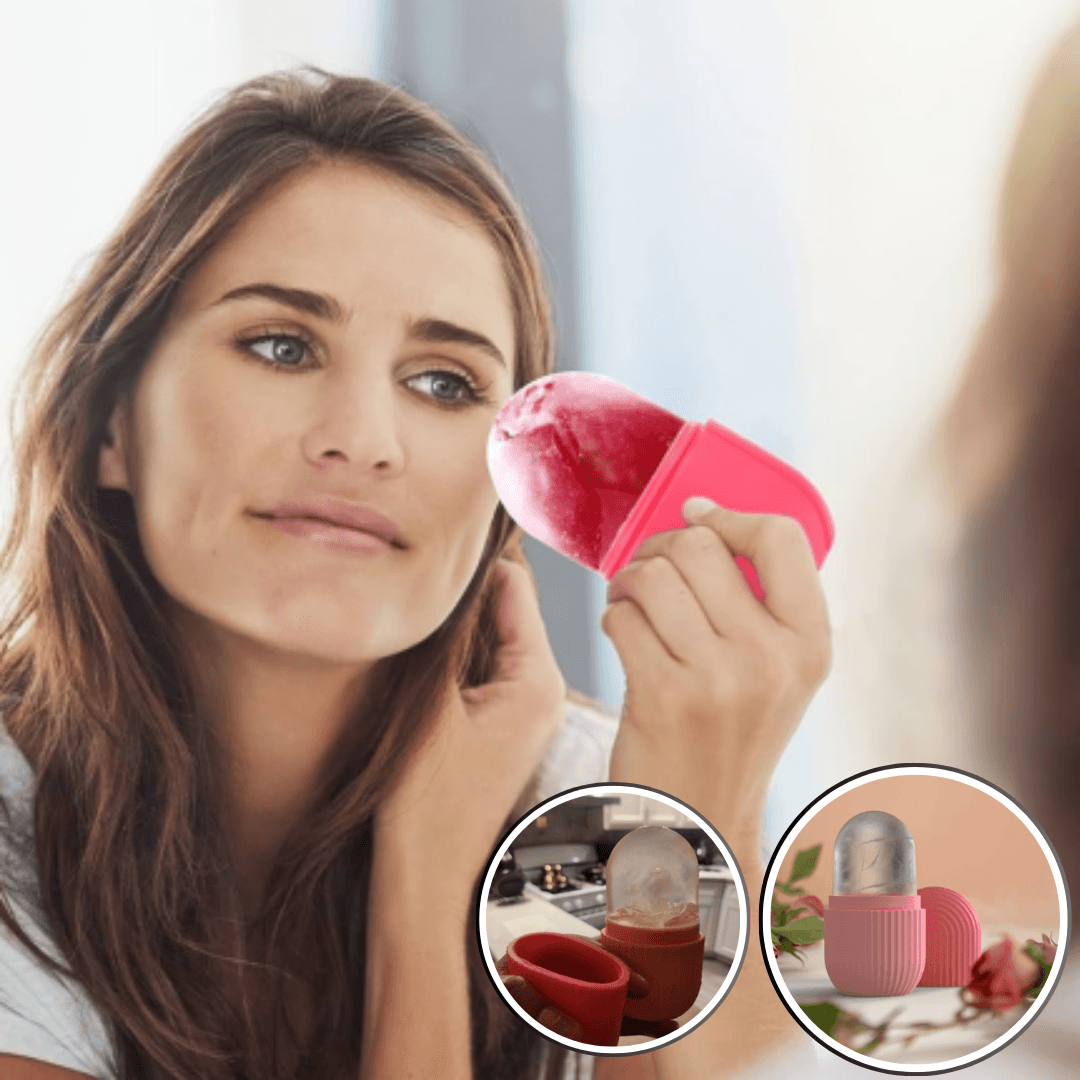 GlaceRoll™ | Rouleau de glace, peau ferme, pores resserrer, massage facial , moule en silicone - belleMbeauté