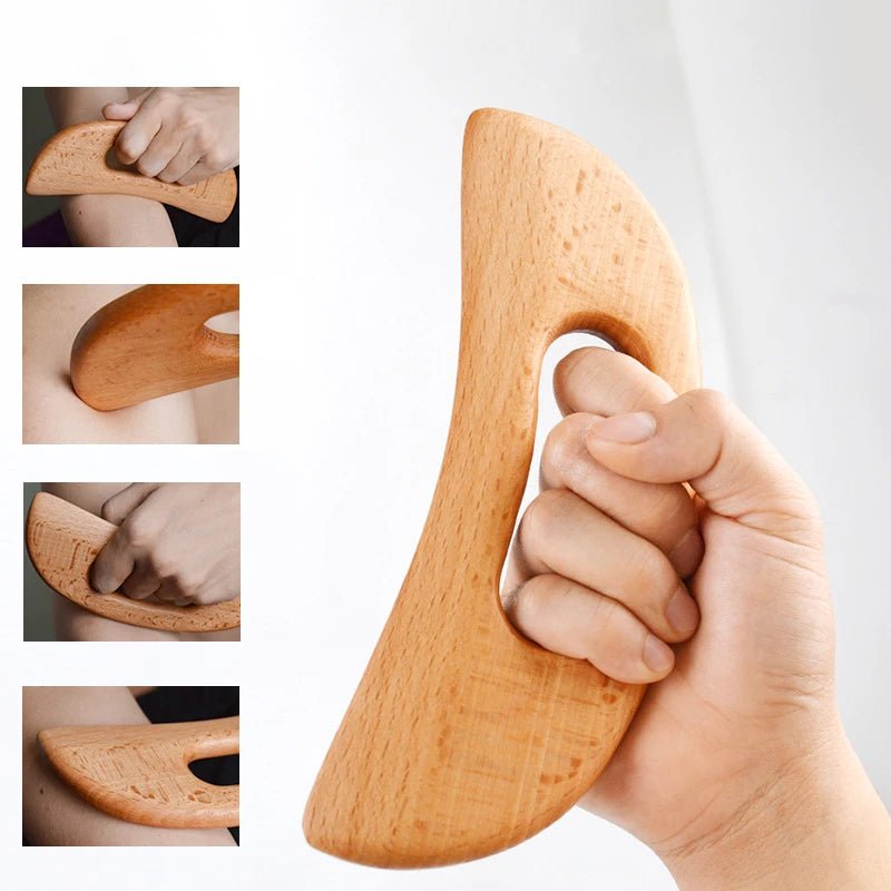 Gua sha | Guashabois™ | Gua sha corps et visage en bois de hêtre, massage madérothérapie - belleMbeauté