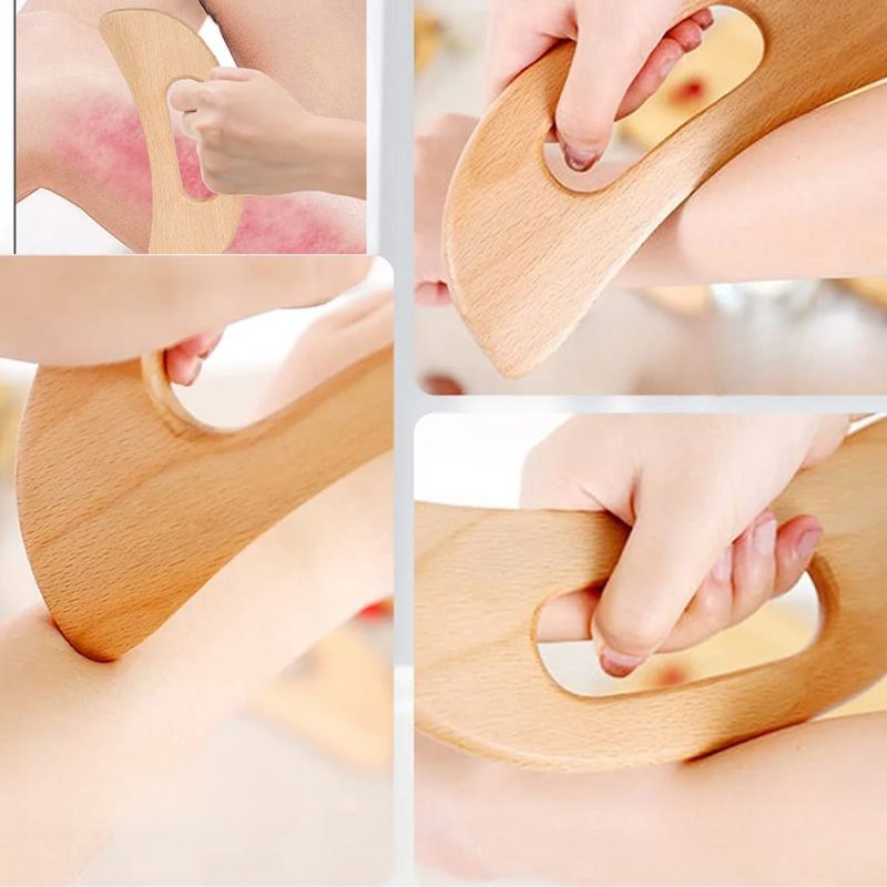 Gua sha | Guashabois™ | Gua sha corps et visage en bois de hêtre, massage madérothérapie - belleMbeauté