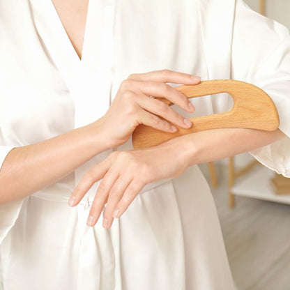 Gua sha | Guashabois™ | Gua sha corps et visage en bois de hêtre, massage madérothérapie - belleMbeauté