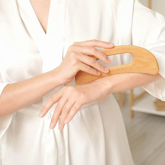 Gua sha | Guashabois™ | Gua sha corps et visage en bois de hêtre, massage madérothérapie - belleMbeauté