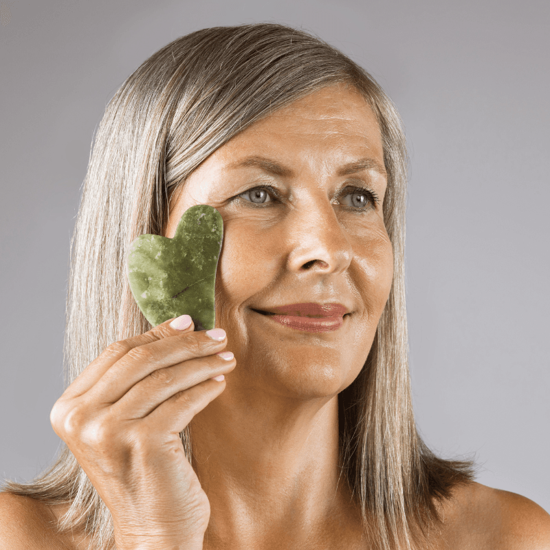 Gua sha ⎸ GuashaJade™ ⎸ Accessoire de massage pour le visage ,en pierre de jade ,anti ride - belleMbeauté