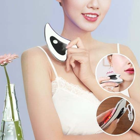 Gua sha visage | GuashaDevice™ Appareil de massage led,RF,EMS - belleMbeauté