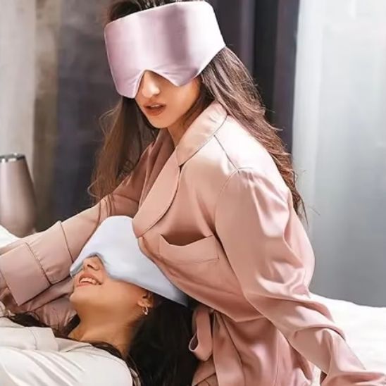 Masque de nuit en soie | Masoie | Masque en soie de murier 100% naturelle fermeture scratch, doux rembourrer ,antirides - belleMbeauté