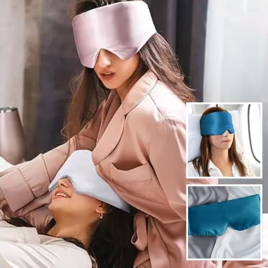 Masque de nuit en soie | Masoie | Masque en soie de murier 100% naturelle fermeture scratch, doux rembourrer ,antirides - belleMbeauté