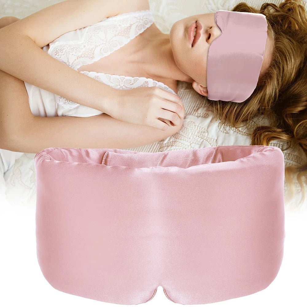 Masque de nuit en soie | Masoie | Masque en soie de murier 100% naturelle fermeture scratch, doux rembourrer ,antirides - belleMbeauté