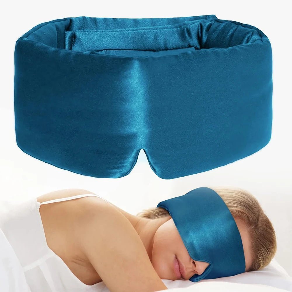 Masque de nuit en soie | Masoie | Masque en soie de murier 100% naturelle fermeture scratch, doux rembourrer ,antirides - belleMbeauté
