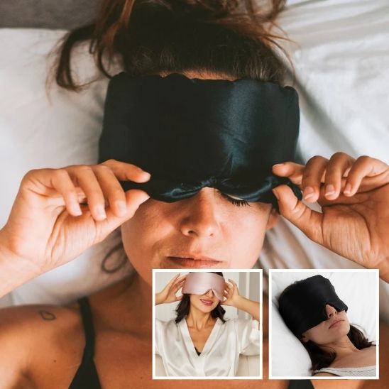 Masque de nuit en soie | Masoie | Masque en soie de murier 100% naturelle fermeture scratch, doux rembourrer ,antirides - belleMbeauté