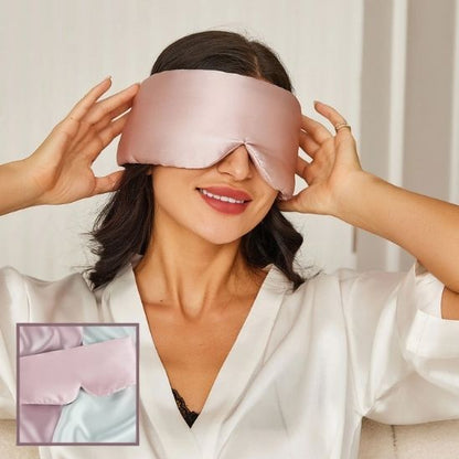 Masque de nuit en soie | Masoie | Masque en soie de murier 100% naturelle fermeture scratch, doux rembourrer ,antirides - belleMbeauté