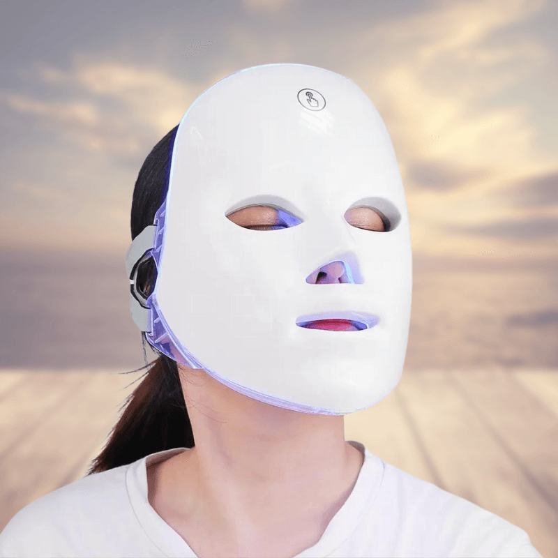 Masque led visage | FaceLed | Luminothérapie visage,7 couleurs , anti - rides - belleMbeauté