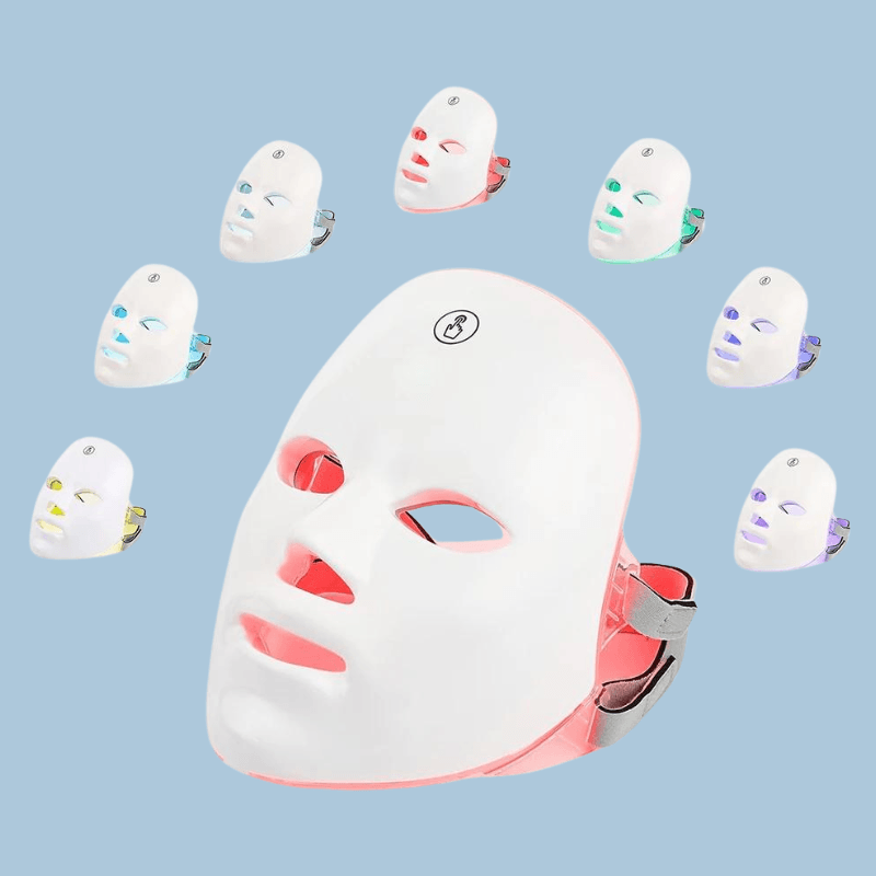 Masque led visage | FaceLed | Luminothérapie visage,7 couleurs , anti - rides - belleMbeauté