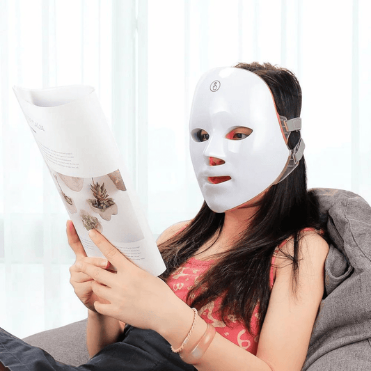 Masque led visage | FaceLed | Luminothérapie visage,7 couleurs , anti - rides - belleMbeauté