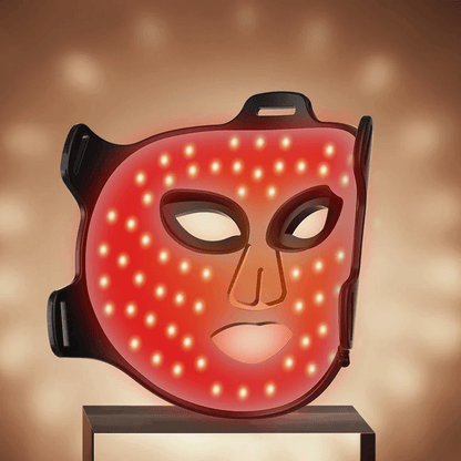 masque-led-visage-rouge-lumière