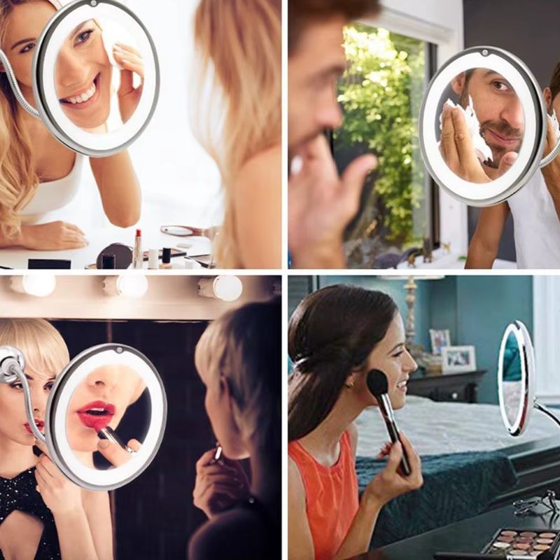 Miroir Grossissant | Mirgro™ | Lumineux se fixe sans perçage - belleMbeauté