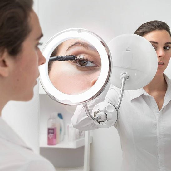 Miroir Grossissant | Mirgro™ | Lumineux se fixe sans perçage - belleMbeauté