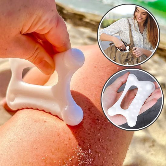 Pierre gua sha | NewGuasha | Outil de massage dentelé en céramique , ergonomique et antiride - belleMbeauté
