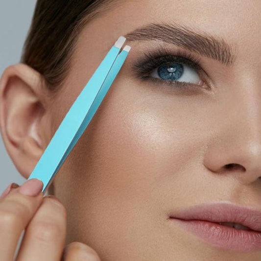 Pince à épiler | kitpince™ | Lot de 4 pinces à sourcils colorées avec différentes têtes pour sourcils duvets et pose de faux cils - belleMbeauté