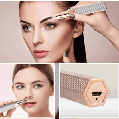Stopoil™ |Rasoir visage femme, épilateur visage ,sourcils, poils de nez poil et corps2 en 1 - belleMbeauté