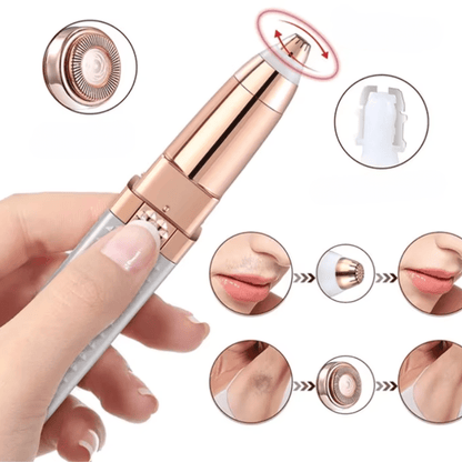 Stopoil™ |Rasoir visage femme, épilateur visage ,sourcils, poils de nez poil et corps2 en 1 - belleMbeauté