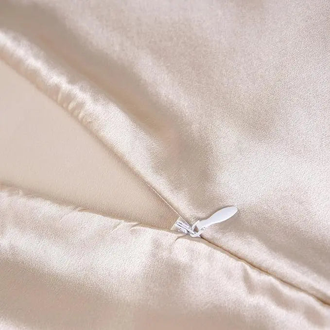 Taie d'Oreiller en Soie | SilkPillow | Taie d'oreiller beige double face , anti âge doux et 100% naturelle - belleMbeauté