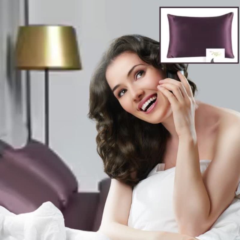 Taies d'oreiller en soie | Antirides pour le visage ,100% naturelle en soie de mûrier - belleMbeauté
