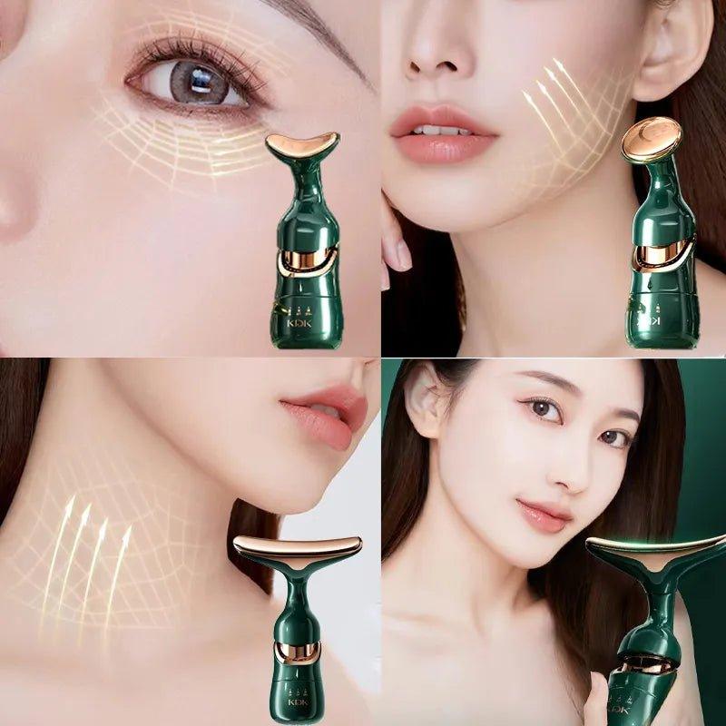 Appareil Massage Visage | GuashaLift™ Appareil de massage facial 3 en 1 - belleMbeauté