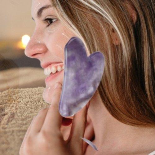 Gua sha | GuashaPurple | Pierre de massage en améthyste apaisante ,relaxante et anti rides - belleMbeauté