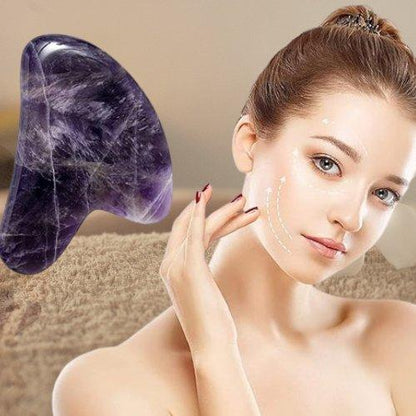 Gua sha | GuashaPurple | Pierre de massage en améthyste apaisante ,relaxante et anti rides - belleMbeauté