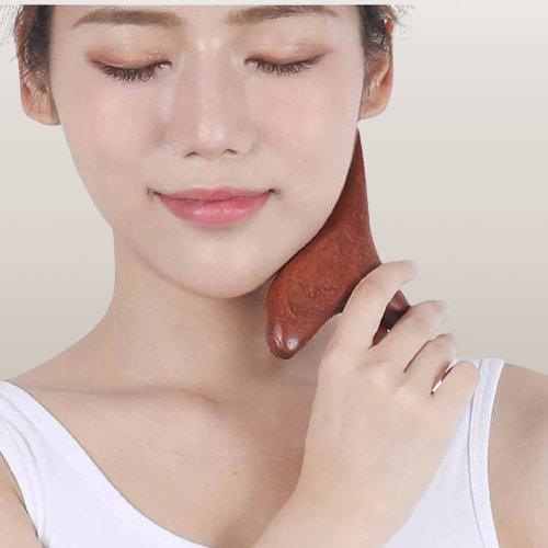 Gua Sha Visage Bois Femme 45+ – Massage Anti - Âge Naturel & Raffermissant - belleMbeauté